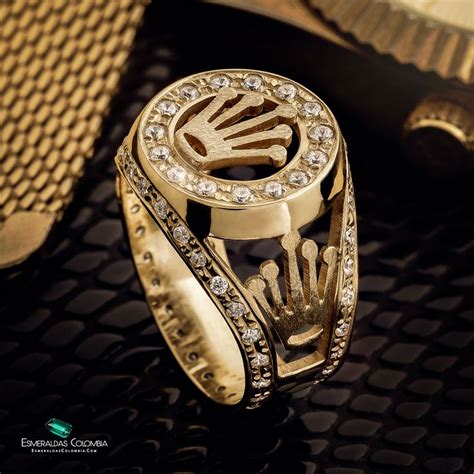 anillo de oro rolex para hombre|Anillo de Oro para Hombre .